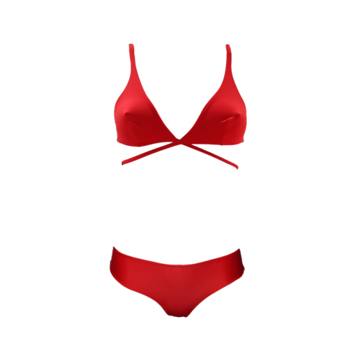 bikini rosso top incrociato