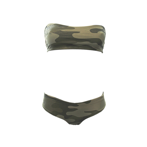 bikini fascia e slip cheeky militare